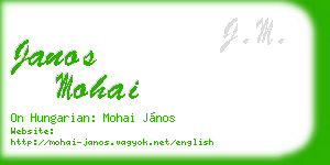 janos mohai business card