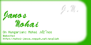 janos mohai business card